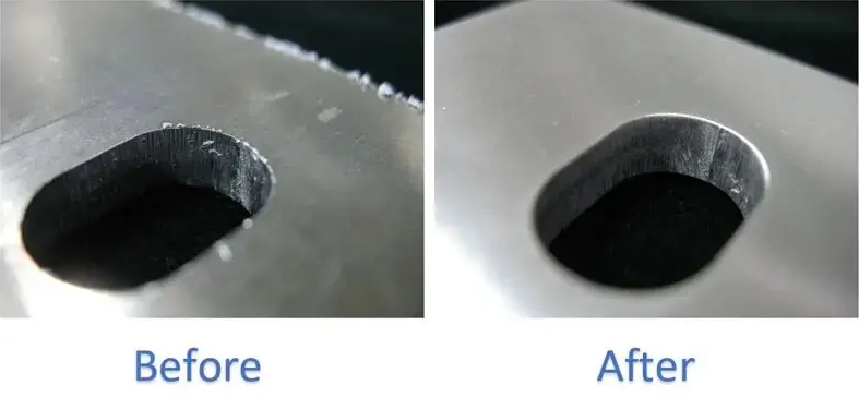 metal deburring before after