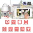 5MP PTZ WiFi Camera, BOAVISION HD Outdoor Wireless IP Camera, Pan Tilt 5X Optical Zoom, Two Way Audio, 196ft Full Color Night Vision, Dome Security Camera CamHi Onvif Protocol