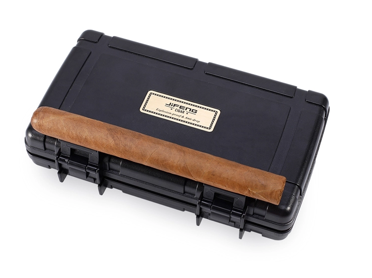 explosion-proof plastic plain foam inside travel custom cigar case for 5 cigars02.png