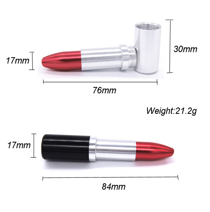 Metal Tobacco Pipe Lipstick Smoking Pipes Portable Cigarette Holder3.png