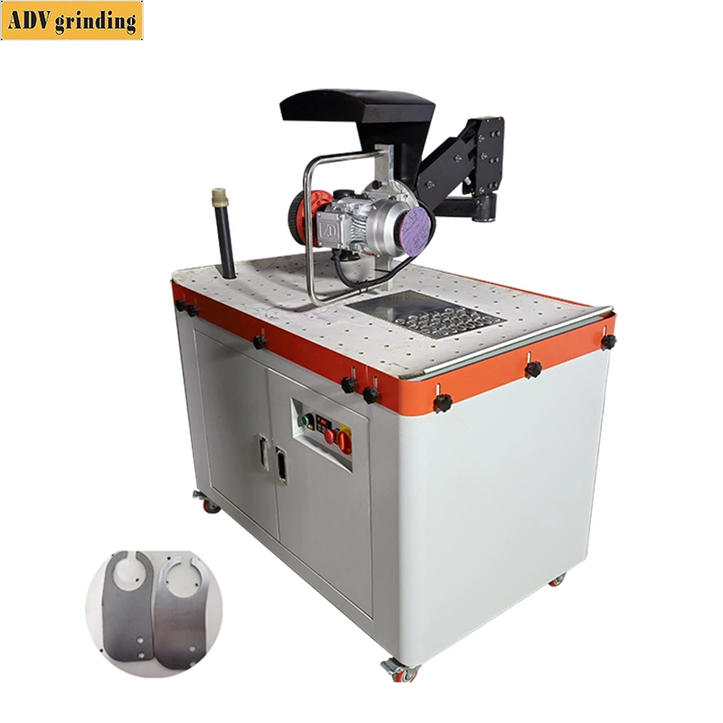 Manual deburring machine with flexible swing head