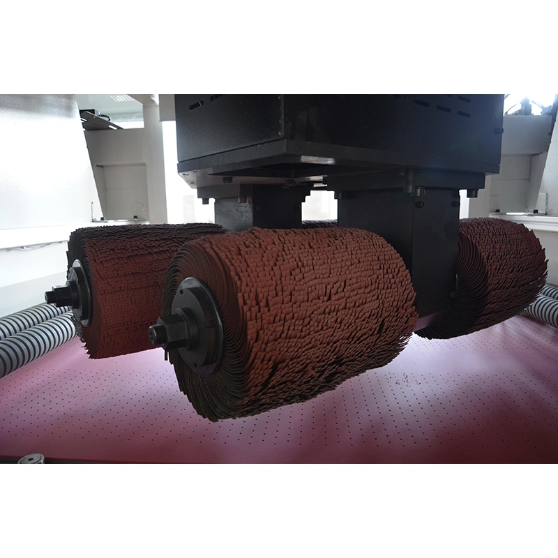 Rueda de aleta de pulido de alambre de tela de esmeril de 300 mm para metal