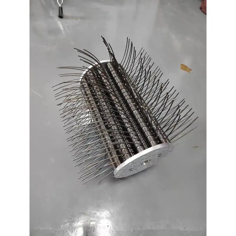 Rueda de aleta de pulido de alambre de tela de esmeril de 300 mm para metal