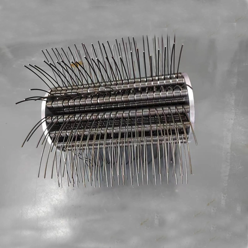 Spring steel wire brush for optimal oxide skin removal