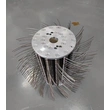 Spring steel wire brush for optimal oxide skin removal