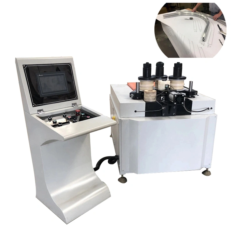 Automatic cnc 3 roller vertical aluminum profile arc bending machine