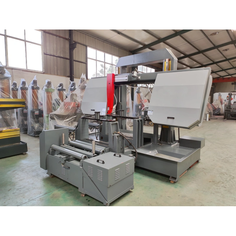 آلات قطع المعادن آلة المنشار الحزامي الأفقي  