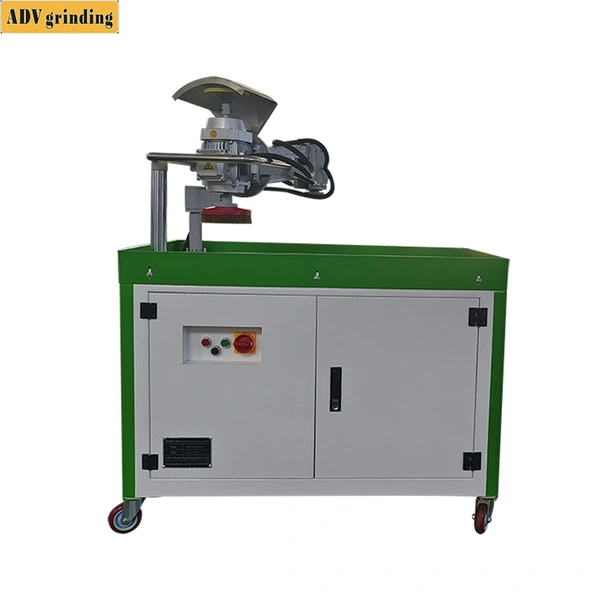 Manual deburring, edge rounding and finishing machine of metal.
