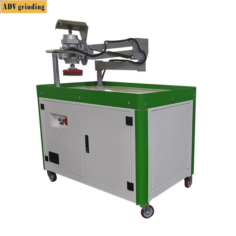 Manual deburring, edge rounding and finishing machine of metal.