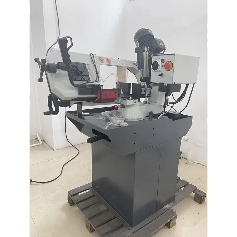 Máquina de sierra de cinta para corte de metales de 45 grados, equipo de sierra de cinta