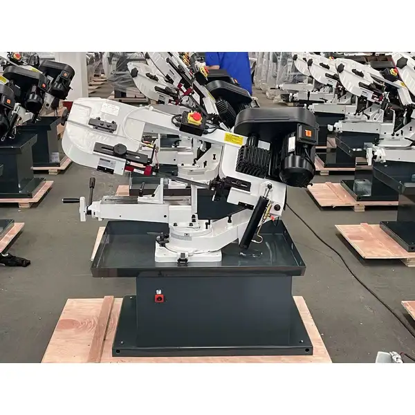 Máquina de sierra de cinta para corte de metales de 45 grados, equipo de sierra de cinta