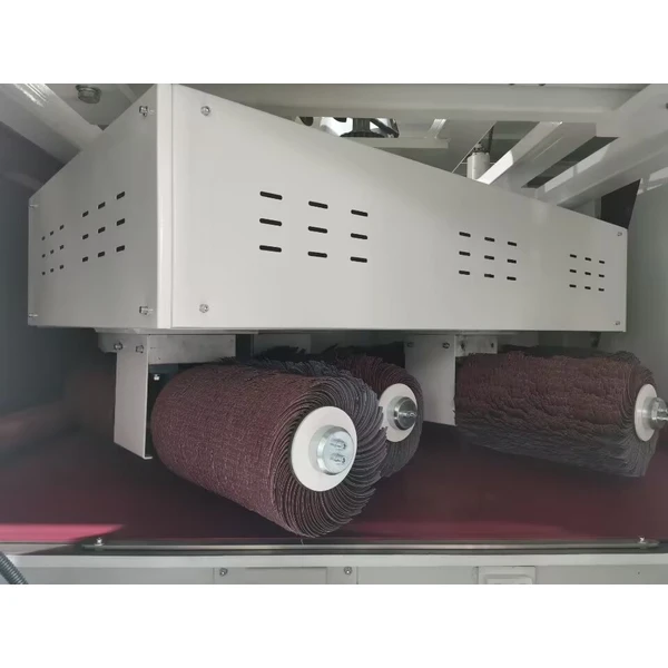 Máquina desbarbadora y acabado de superficies de bordes de chapa metálica serie rwr