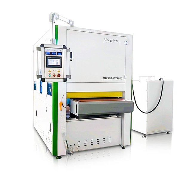 Máquina desbarbadora y acabado de superficies de bordes de chapa metálica serie rwr