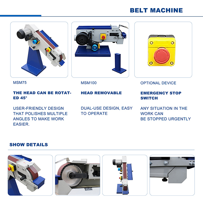 blue belt grinder
