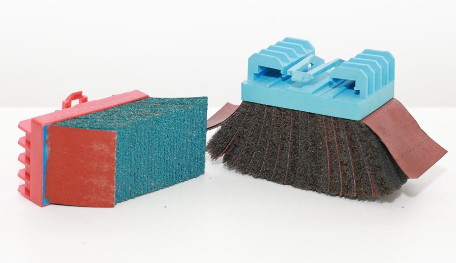 Polishing machine abrasive blocks