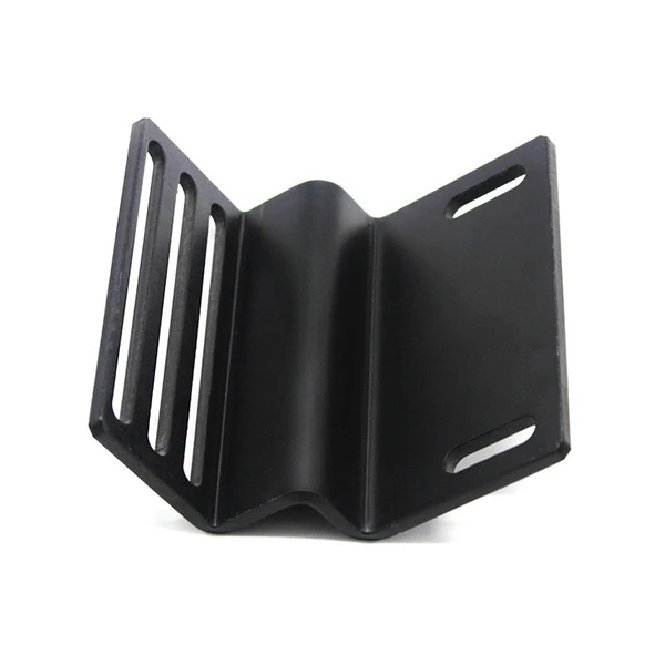 Black Powder Coating Q235 Steel Sheet Metal Bending Bracket