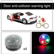 12V 4pcs car door light tri-color strobe auto led door anti-collision warning lamp