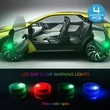 12V 4pcs car door light tri-color strobe auto led door anti-collision warning lamp