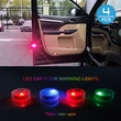 12V 4pcs car door light tri-color strobe auto led door anti-collision warning lamp