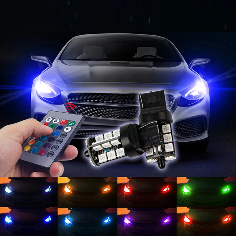 Multi color 27smd T20 canbus led reverse lights remote controller