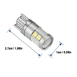 12V 9W t10 168 socket led canbus light bulb 3030 9smd for all car