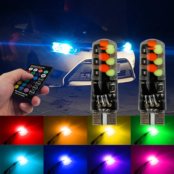 12v 2w waterproof t10 rgb led car light COB 12smd for interior light