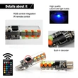 12v 2w waterproof t10 rgb led car light COB 12smd for interior light