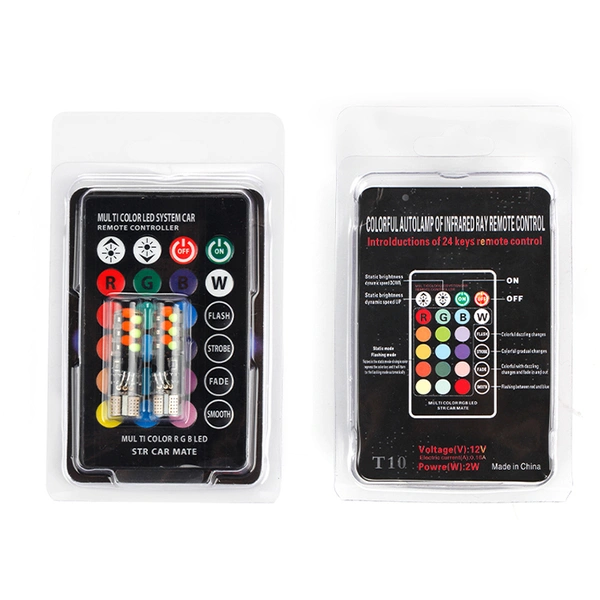 12v 2w waterproof t10 rgb led car light COB 12smd for interior light