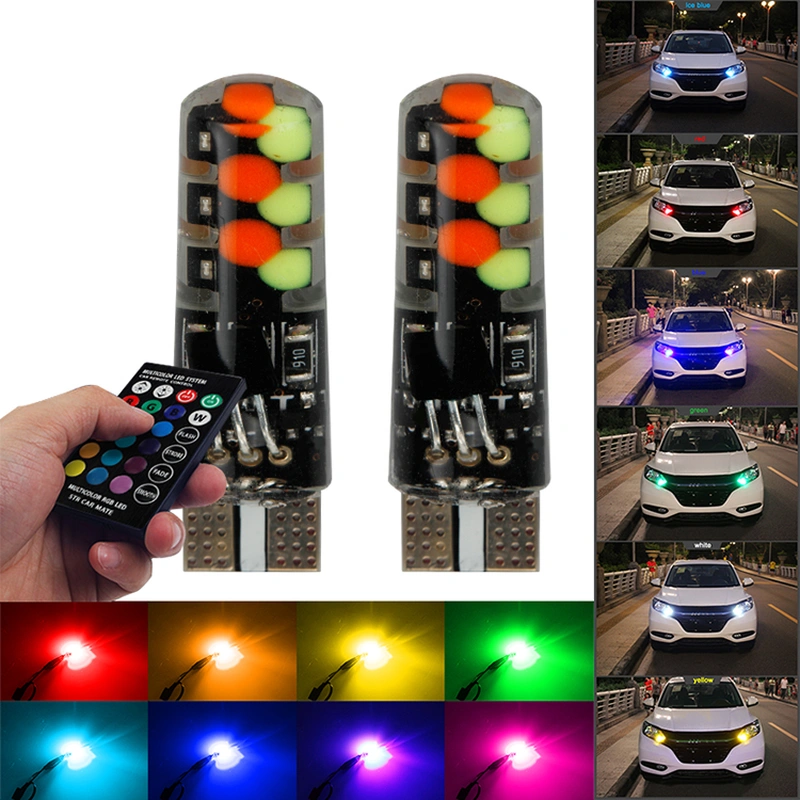 12v 2w waterproof t10 rgb led car light COB 12smd for interior light