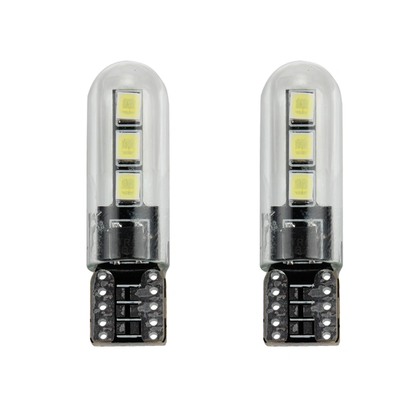  glass housing led T10 canbus light bulb 2835 6SMD for all cars