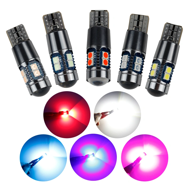 T10 led bulb w5w socket colorful canbus bulb for interior light