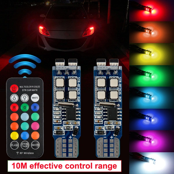 super far t10 COB RGB canbus error free RF control for Indicator light