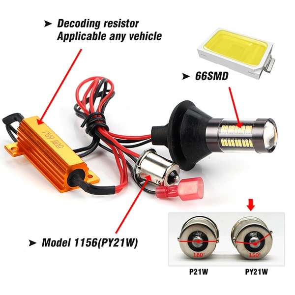  turn signal light bulb led t20 1156 canbus for universal car