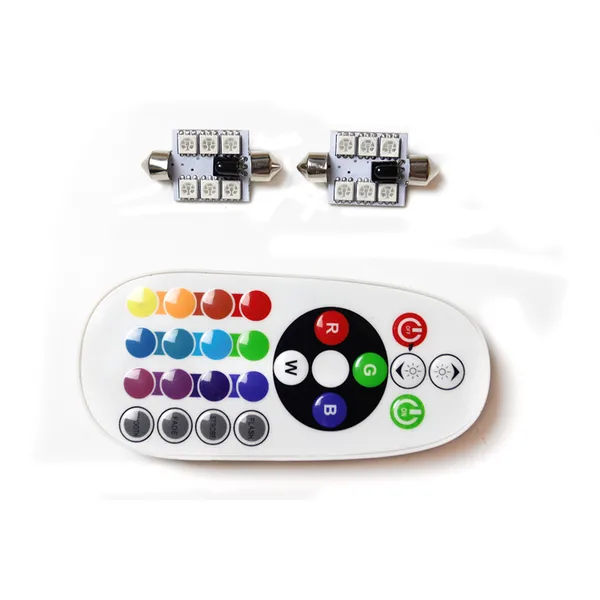 rgb светодиодные гирлянды c5w пульт дистанционного управления светодиодный интерьер автомобиля светодиодный комплект 