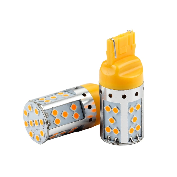 high power 12V T20 LED light bulbs amber 3030 35smd auto fog lamp 