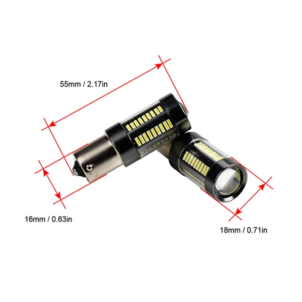 S25 BA15S 1156 LED Bulbs White Led Reverse Light Car Interior Lights