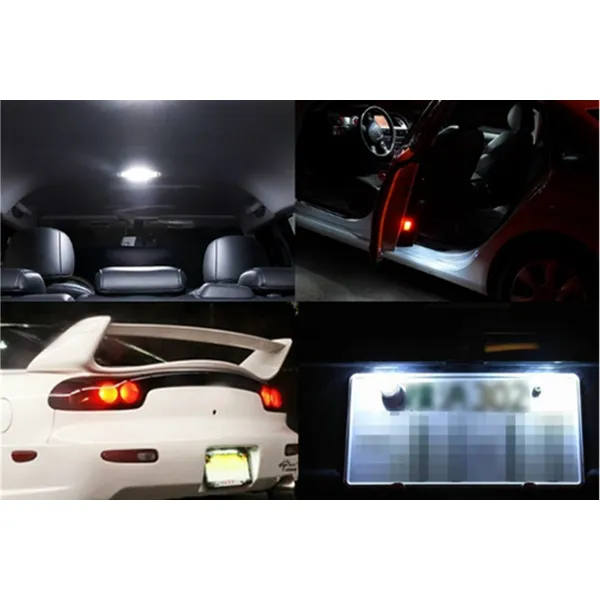 Error Free LED Canbus T10 Silicone Bulbs Dome Light Car Accessories 