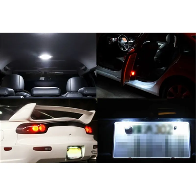 Error Free LED Canbus T10 Silicone Bulbs Dome Light Car Accessories 