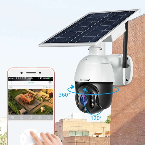 Outdoor Security Camera,Solar Powered Battery WiFi Camera Wirefree Outdoor 1080P Pan Tilt Wireless Camera PIR Motion 2 Way Audio Night Vision Cloud Storage Boavision S10