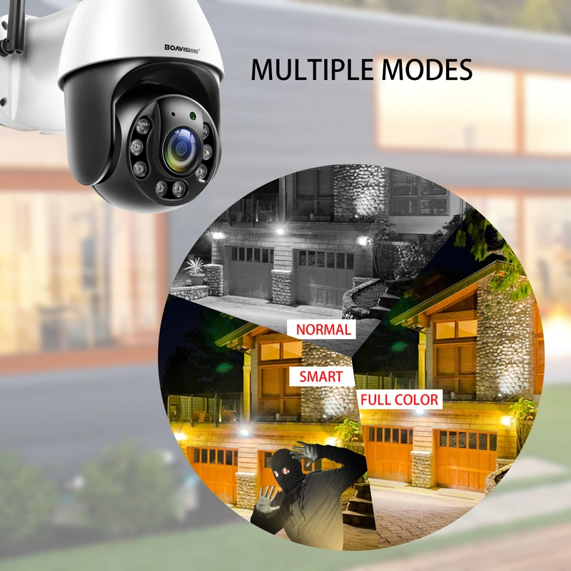 Security Camera Outdoor, AI auto Tracking,2.4g WiFi Home Surveillance Camera,2 Way Audio,1080P Full Color 150ft IR Night Vision, Metal housing Waterproof