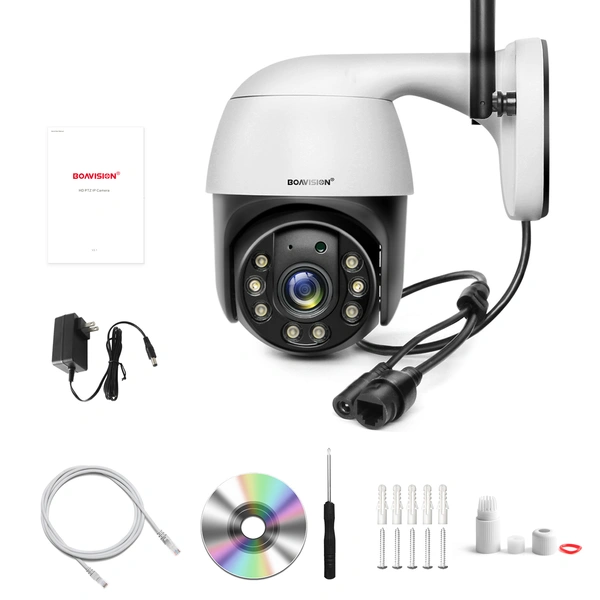 Security Camera Outdoor, AI auto Tracking,2.4g WiFi Home Surveillance Camera,2 Way Audio,1080P Full Color 150ft IR Night Vision, Metal housing Waterproof