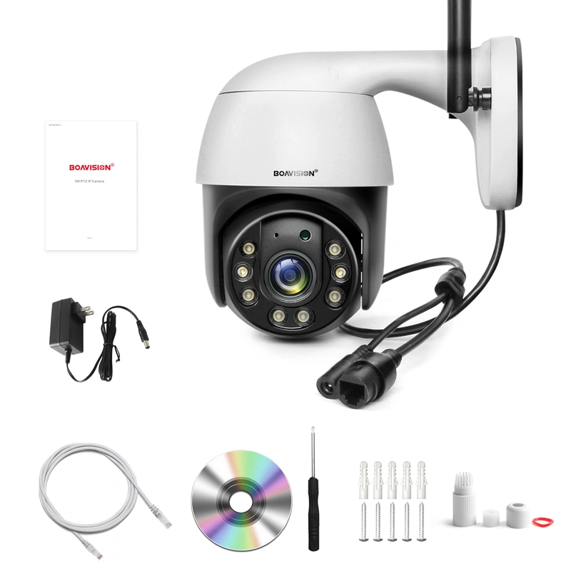 Security Camera Outdoor, AI auto Tracking,2.4g WiFi Home Surveillance Camera,2 Way Audio,1080P Full Color 150ft IR Night Vision, Metal housing Waterproof