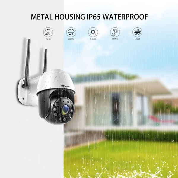 Security Camera Outdoor, AI auto Tracking,2.4g WiFi Home Surveillance Camera,2 Way Audio,1080P Full Color 150ft IR Night Vision, Metal housing Waterproof