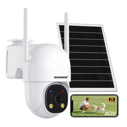 AOV (Always On Video) Surveillance Camera Outdoor Build in Battery Solar Powered Humanoid Detection Wireless Lan Security Camera