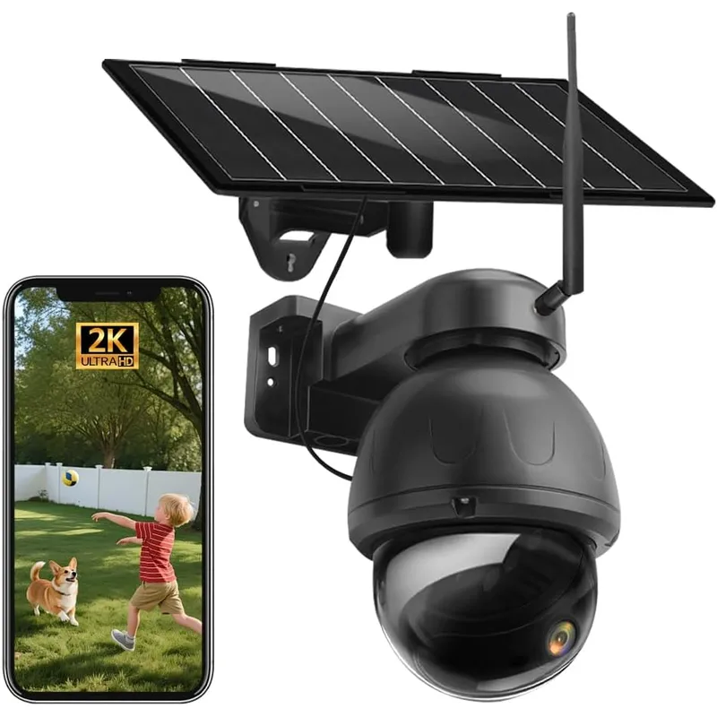 AOV WIFI Solar Camera Outdoor with 940nm Infrared Invisible Night Vision 2K 3MP Metal Housing Solar Powered Security Camera PTZ