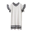 Elastic Ladies V neck Knitted shift dress