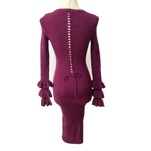 Elastic Bodycon Knitted Dress