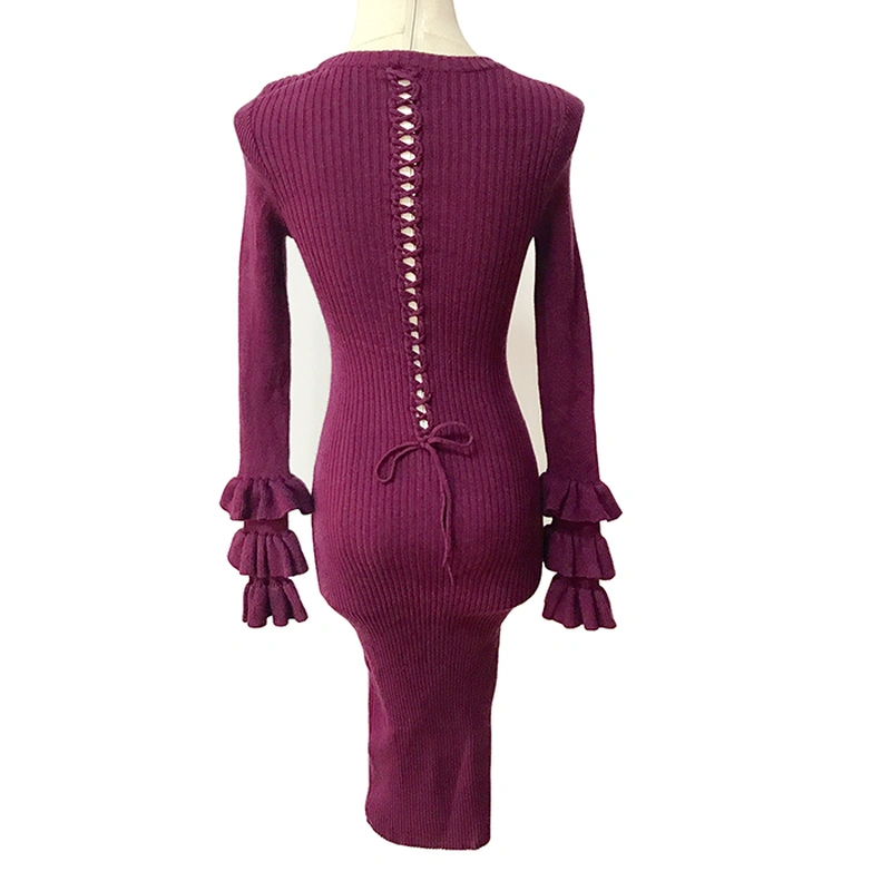 Elastic Bodycon Knitted Dress