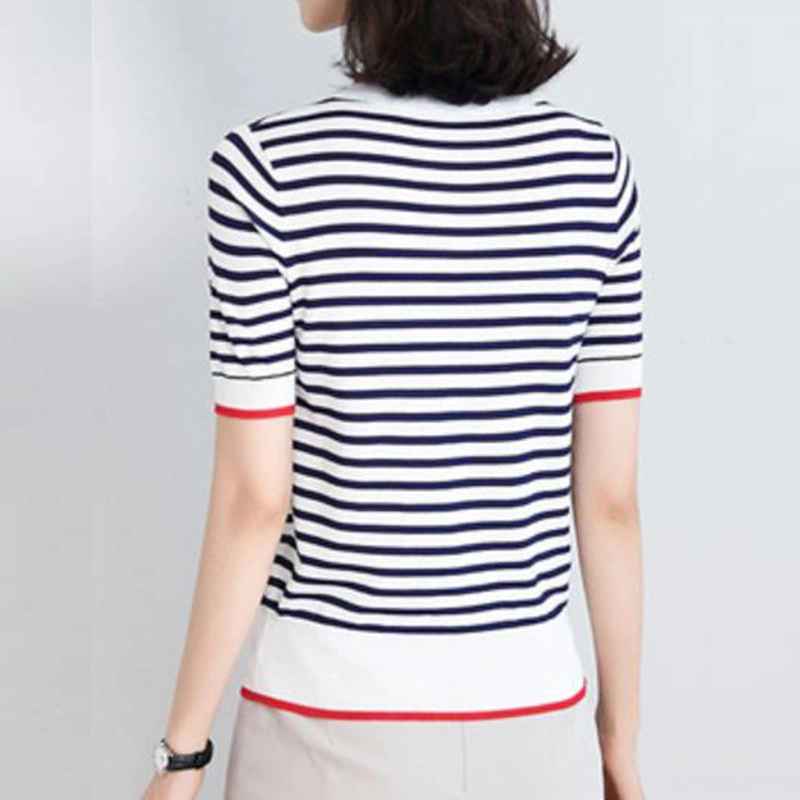 S/S Knitted Striped Shirt for Summer