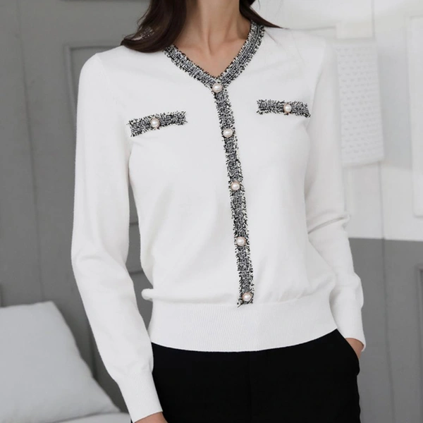 Women's V neck Cardigan